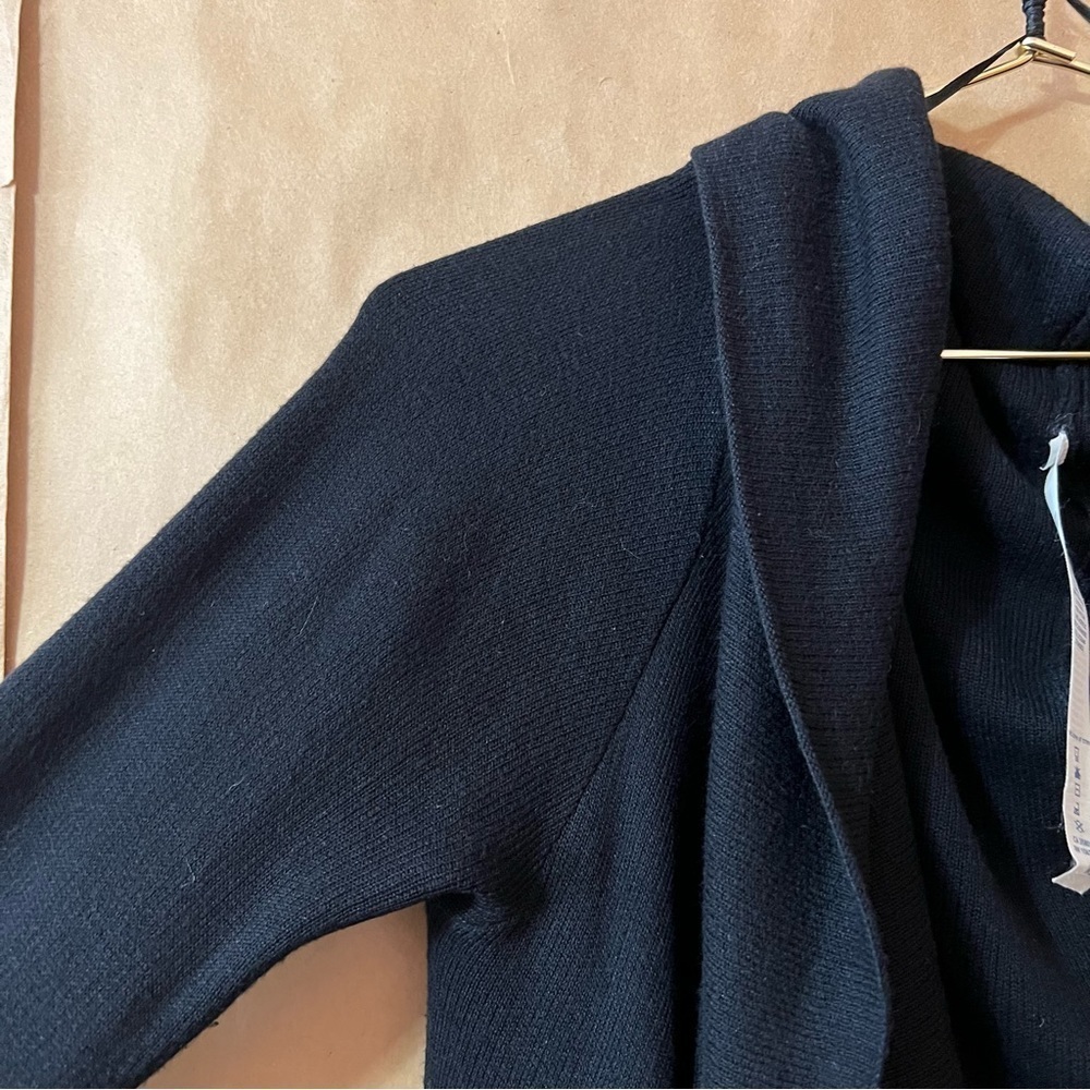 Lululemon | Reflection Wrap Cardigan Sweater Waterfall Open Front Black Size 8 - Picture 4 of 14